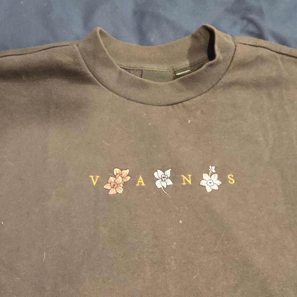 Vans Black Sweatshirt with Floral Design